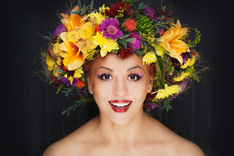 Indigo Inkjet - Photography paper - female model with flowers